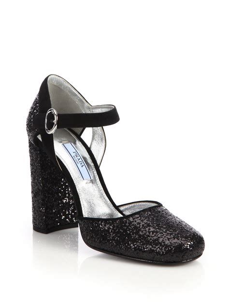 prada pumps glitter|Prada women's pumps.